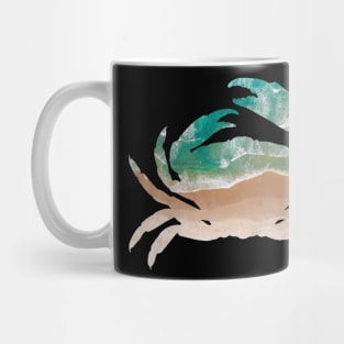 Crab Silhouette Beach Landscape Mug